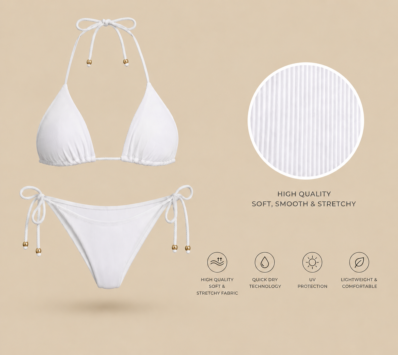 Sheick White Bikini Set