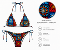 Sheick Hand made look printed bikini set