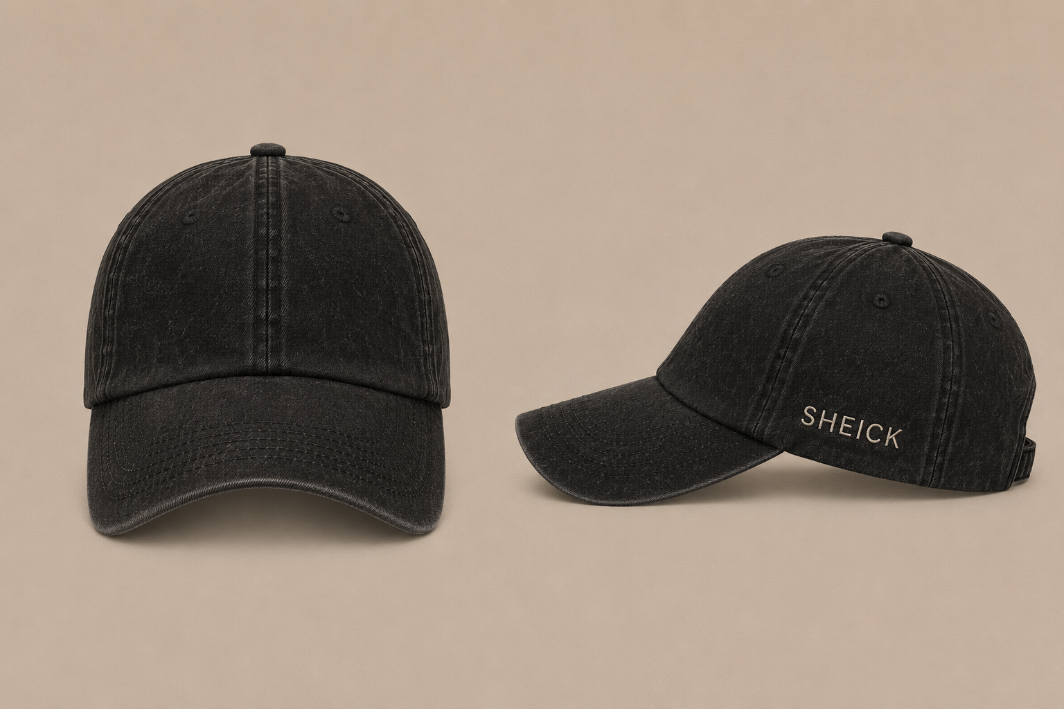 Sheick cap hat wear washed black