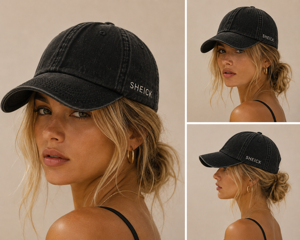 Sheick cap hat wear washed black