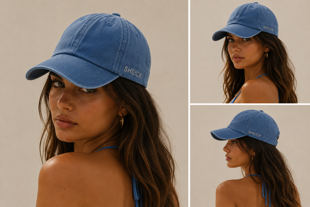 Sheick cap hat wear washed bright blue
