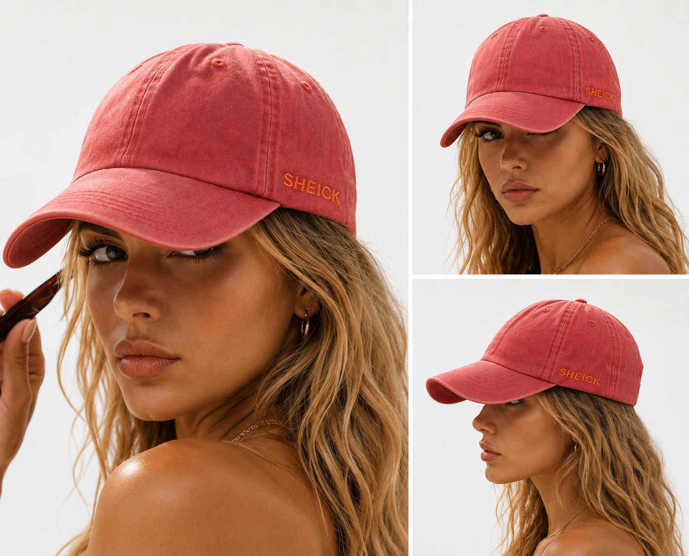 Sheick cap hat wear washed red