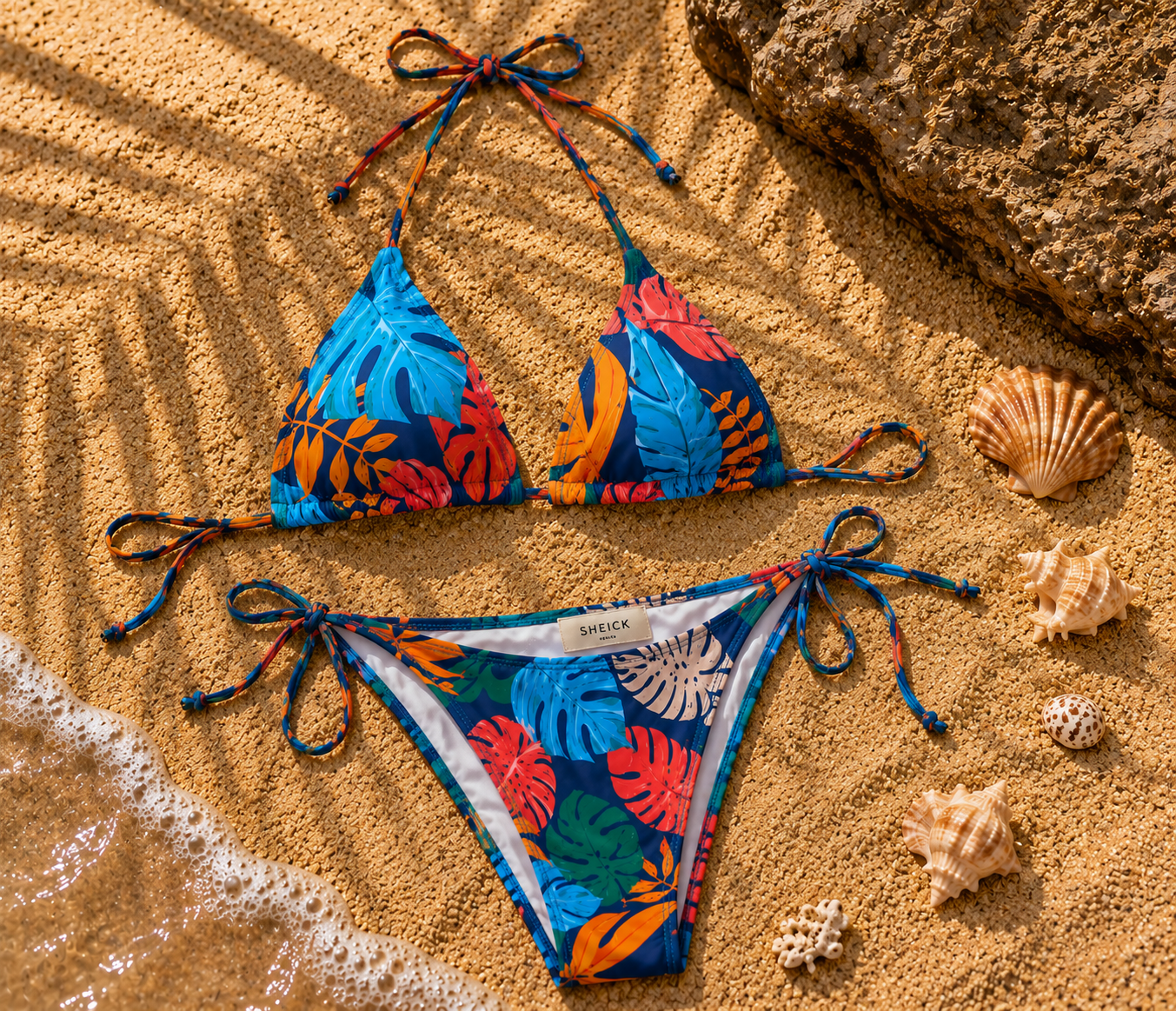 Sheick palm print bikini set