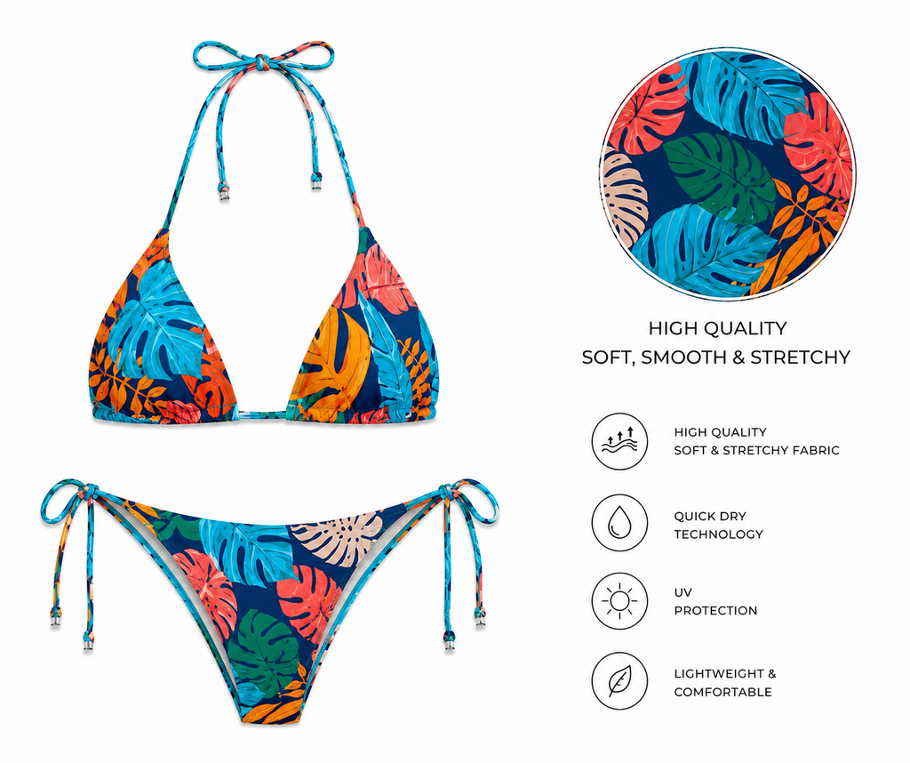 Sheick palm print bikini set